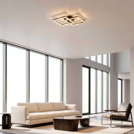 JUST LIGHT. 14732-18 - Plafonieră LED GLITRA LED/17,5W/230V 37,6x37,6 cm neagră