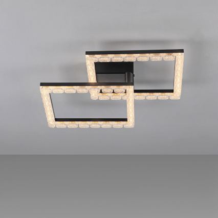 JUST LIGHT. 14732-18 - Plafonieră LED GLITRA LED/17,5W/230V 37,6x37,6 cm neagră