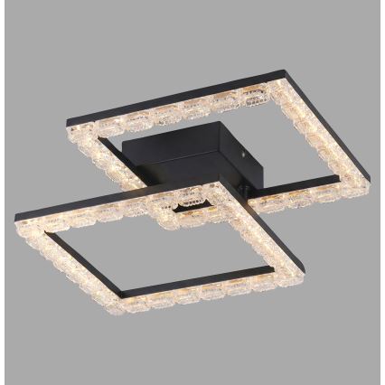 JUST LIGHT. 14732-18 - Plafonieră LED GLITRA LED/17,5W/230V 37,6x37,6 cm neagră