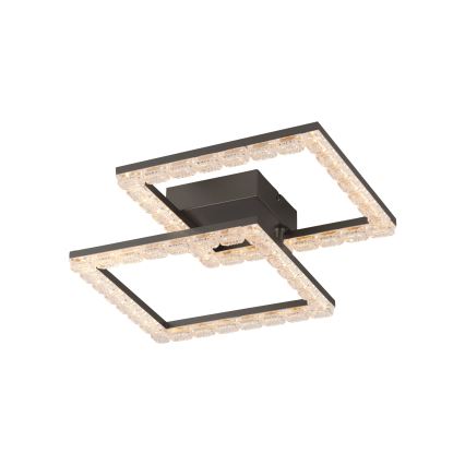 JUST LIGHT. 14732-18 - Plafonieră LED GLITRA LED/17,5W/230V 37,6x37,6 cm neagră
