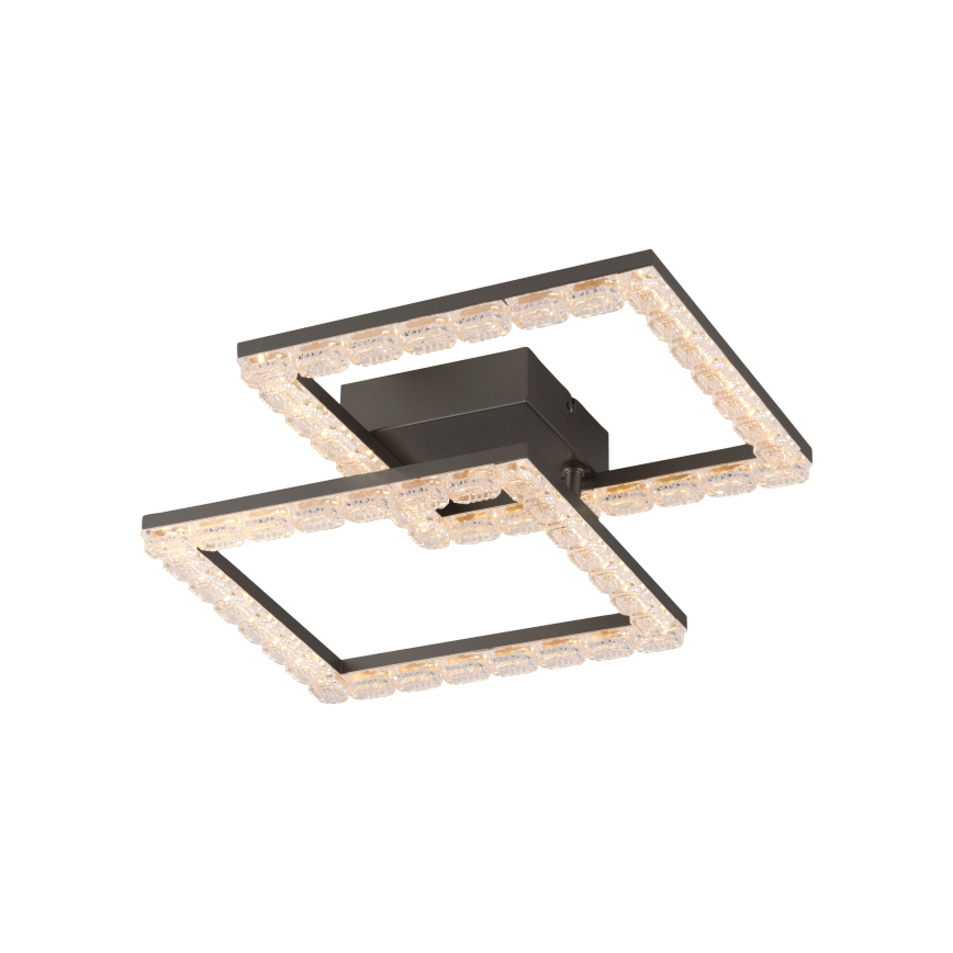 JUST LIGHT. 14732-18 - Plafonieră LED GLITRA LED/17,5W/230V 37,6x37,6 cm neagră