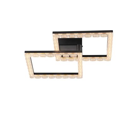JUST LIGHT. 14732-18 - Plafonieră LED GLITRA LED/17,5W/230V 37,6x37,6 cm neagră