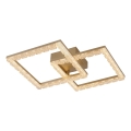 JUST LIGHT. 14732-60 - Plafonieră LED GLITRA LED/17,5W/230V 37,6x37,6 cm aurie