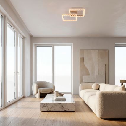 JUST LIGHT. 14732-60 - Plafonieră LED GLITRA LED/17,5W/230V 37,6x37,6 cm aurie