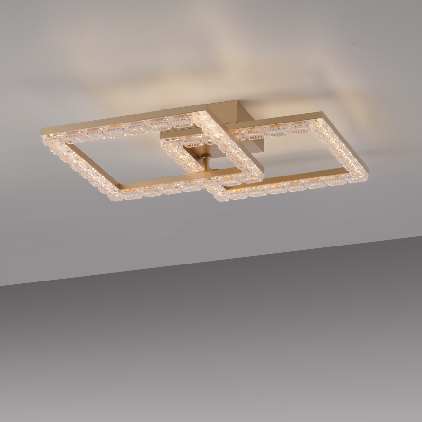 JUST LIGHT. 14732-60 - Plafonieră LED GLITRA LED/17,5W/230V 37,6x37,6 cm aurie