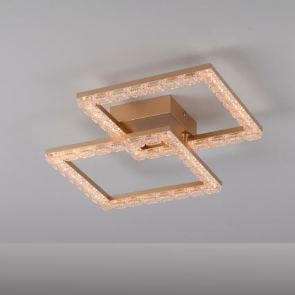 JUST LIGHT. 14732-60 - Plafonieră LED GLITRA LED/17,5W/230V 37,6x37,6 cm aurie