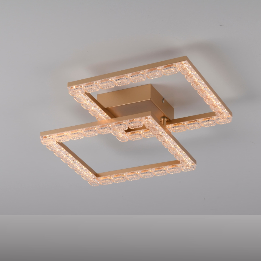 JUST LIGHT. 14732-60 - Plafonieră LED GLITRA LED/17,5W/230V 37,6x37,6 cm aurie