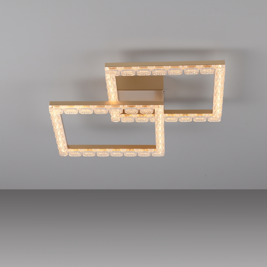 JUST LIGHT. 14732-60 - Plafonieră LED GLITRA LED/17,5W/230V 37,6x37,6 cm aurie