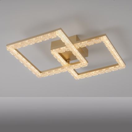 JUST LIGHT. 14732-60 - Plafonieră LED GLITRA LED/17,5W/230V 37,6x37,6 cm aurie