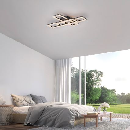 JUST LIGHT. 14733-18 - Plafonieră LED GLITRA LED/35W/230V 57x72 cm neagră