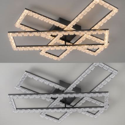 JUST LIGHT. 14733-18 - Plafonieră LED GLITRA LED/35W/230V 57x72 cm neagră