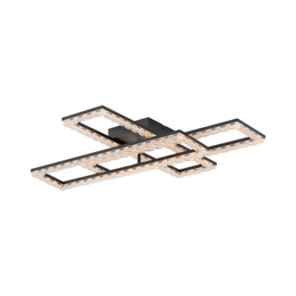 JUST LIGHT. 14733-18 - Plafonieră LED GLITRA LED/35W/230V 57x72 cm neagră