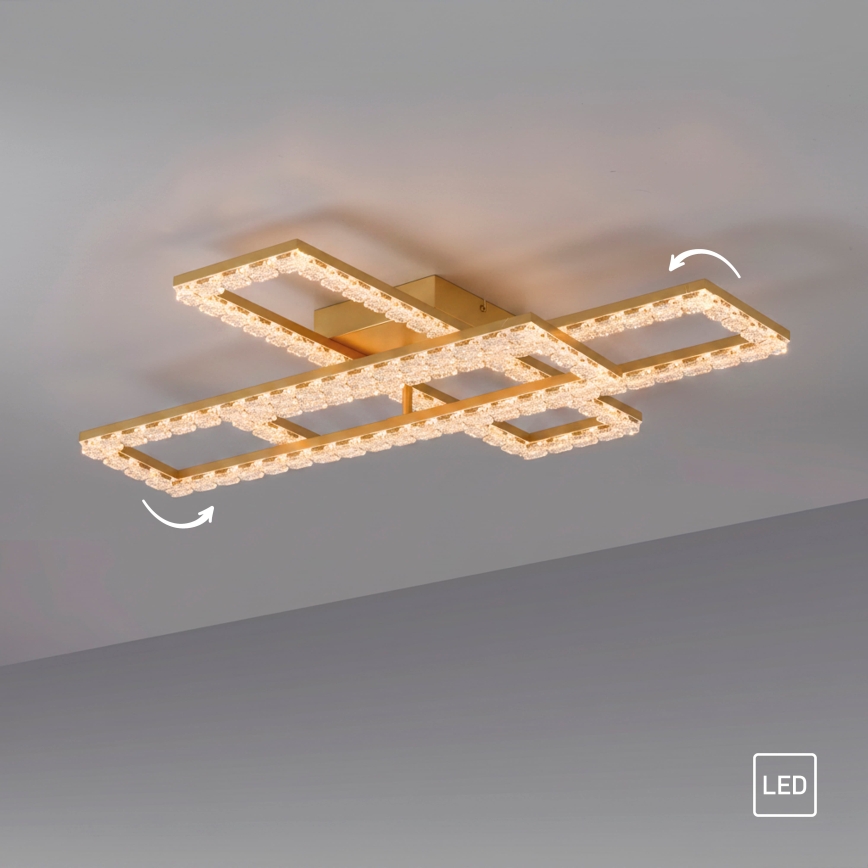 JUST LIGHT. 14733-60 - Plafonieră LED GLITRA LED/35W/230V 57,25x72,05 cm aurie