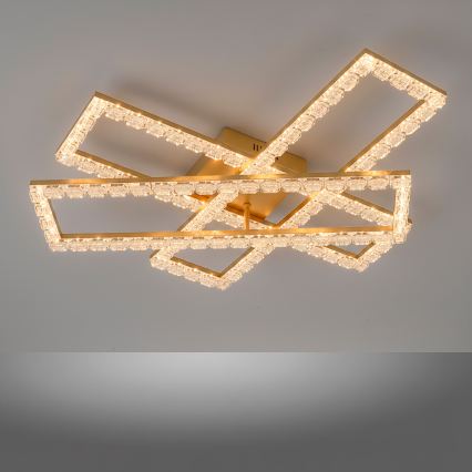 JUST LIGHT. 14733-60 - Plafonieră LED GLITRA LED/35W/230V 57,25x72,05 cm aurie