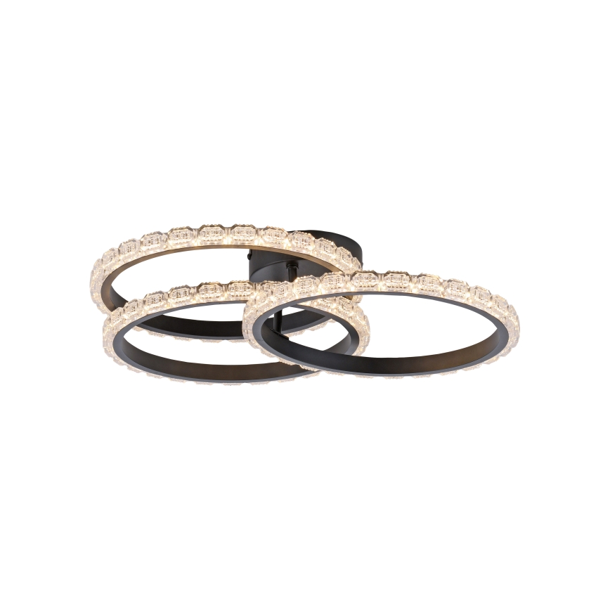 JUST LIGHT. 14734-18 - Plafonieră LED GLITRA LED/37W/230V, Ø 50 cm, neagră