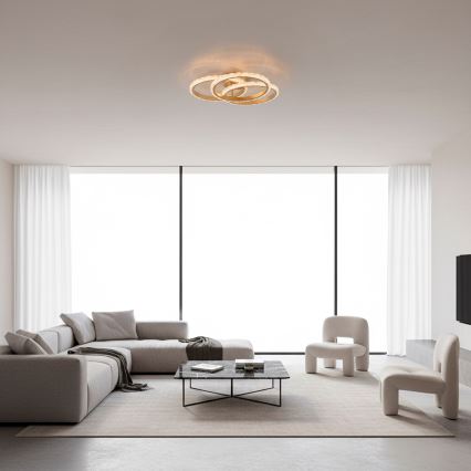 JUST LIGHT. 14734-60 - Lampă de tavan LED GLITRA LED/37W/230V Ø 50 cm, aurie
