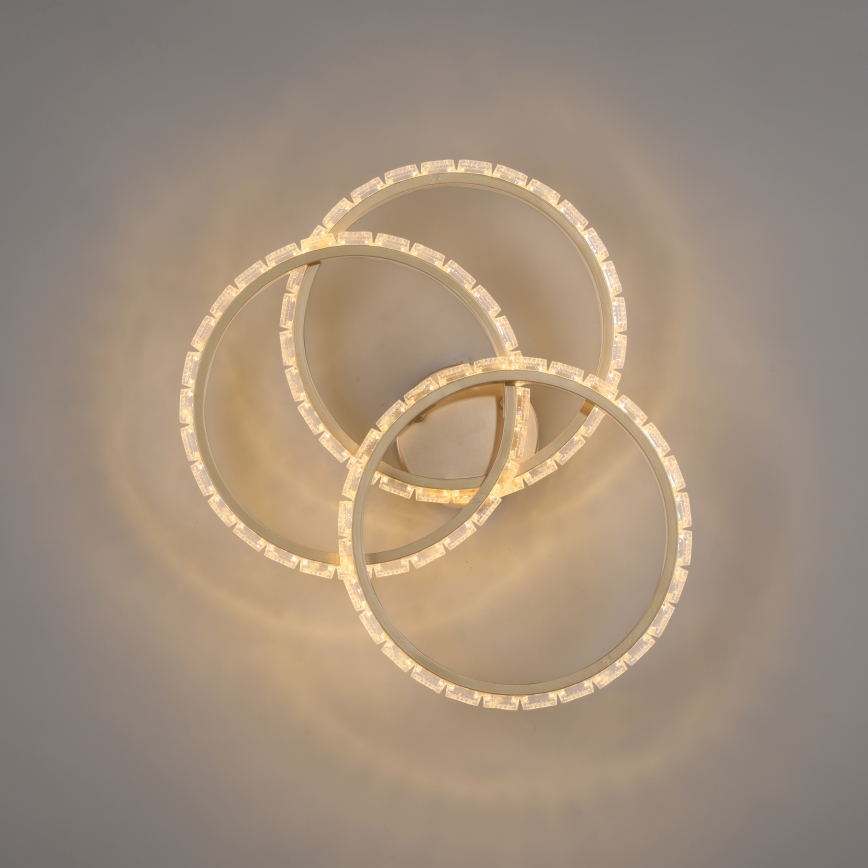 JUST LIGHT. 14734-60 - Lampă de tavan LED GLITRA LED/37W/230V Ø 50 cm, aurie