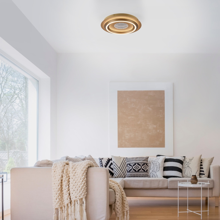 JUST LIGHT. 15089-60 - Plafonieră LED CICHIO LED/36W/230V Ø 40 cm aurie