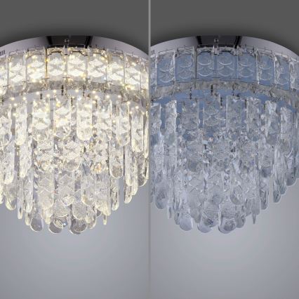 JUST LIGHT. 15092-17 - Plafonieră LED KULUNKA LED/33W/230V Ø 38 cm crom lucios