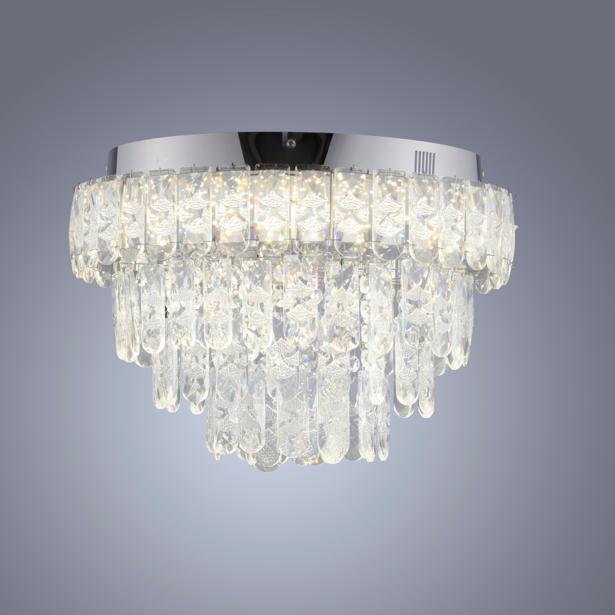 JUST LIGHT. 15092-17 - Plafonieră LED KULUNKA LED/33W/230V Ø 38 cm crom lucios