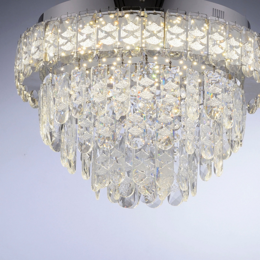 JUST LIGHT. 15092-17 - Plafonieră LED KULUNKA LED/33W/230V Ø 38 cm crom lucios