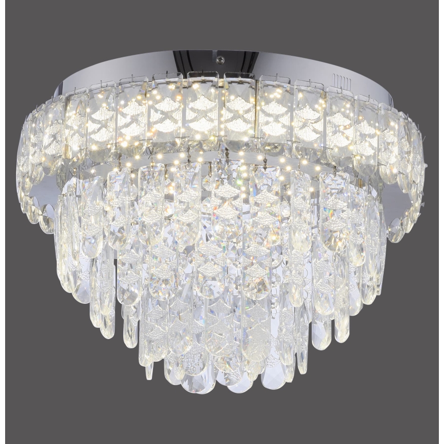 JUST LIGHT. 15092-17 - Plafonieră LED KULUNKA LED/33W/230V Ø 38 cm crom lucios