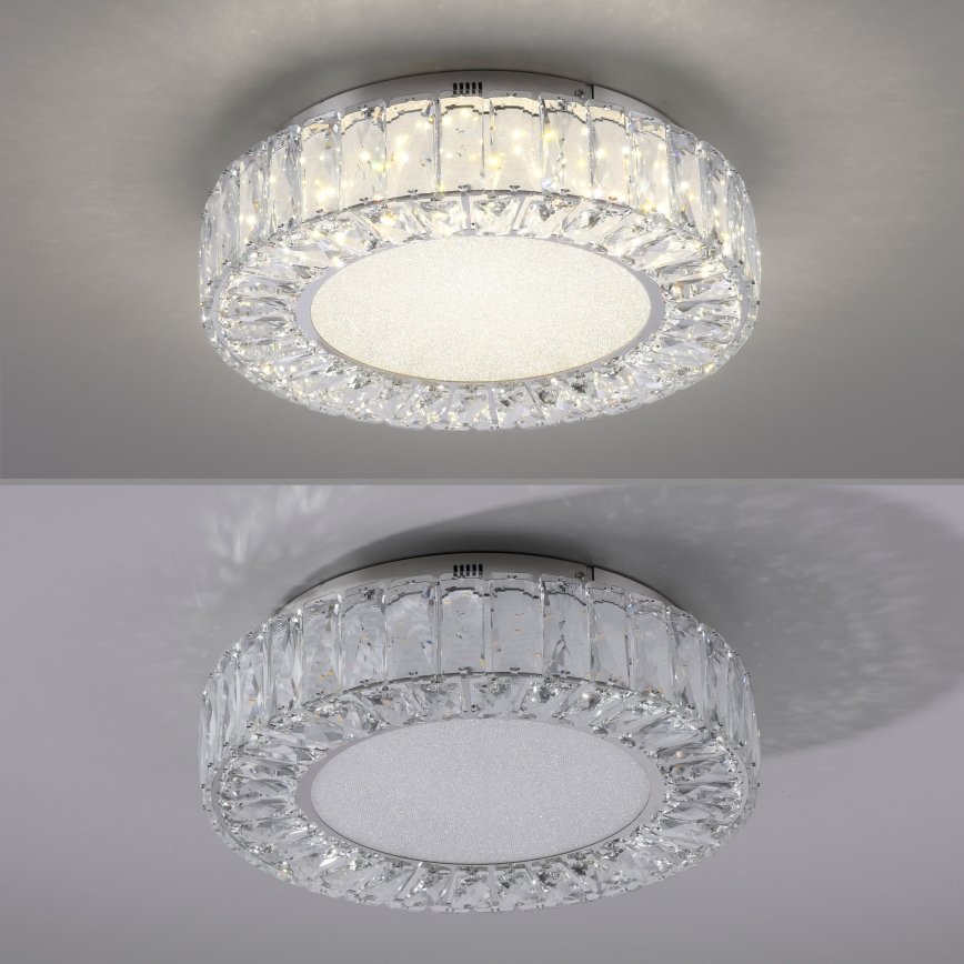 JUST LIGHT. 15221-17 - Plafonieră LED KULUNKA LED/32W/230V, diametru 37 cm, crom lucios