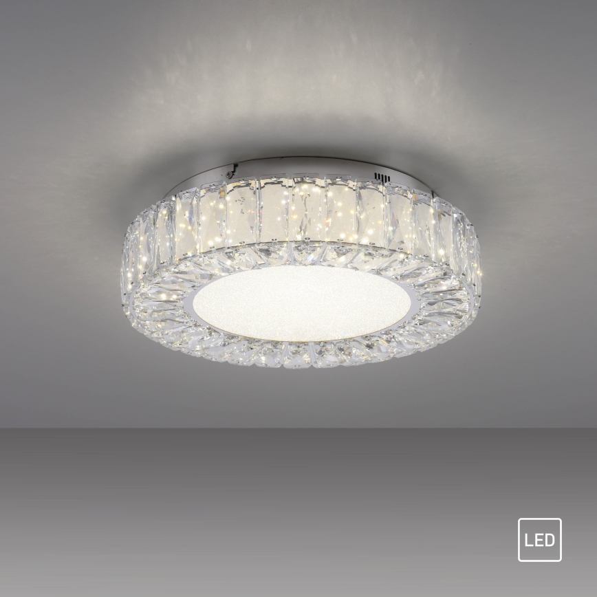 JUST LIGHT. 15221-17 - Plafonieră LED KULUNKA LED/32W/230V, diametru 37 cm, crom lucios