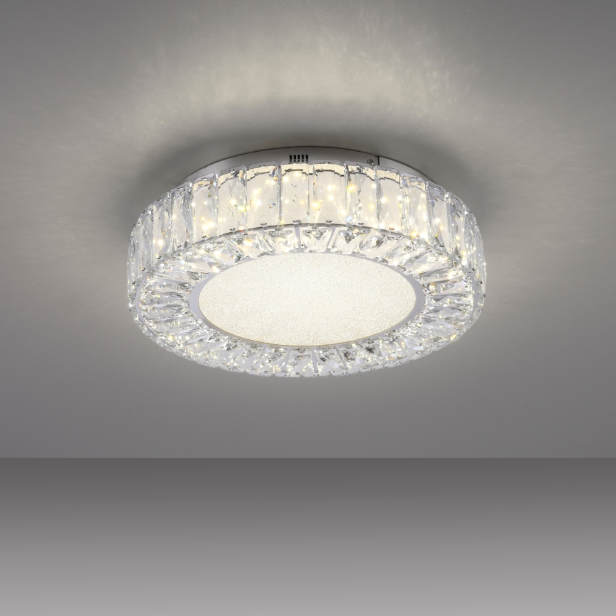 JUST LIGHT. 15221-17 - Plafonieră LED KULUNKA LED/32W/230V, diametru 37 cm, crom lucios