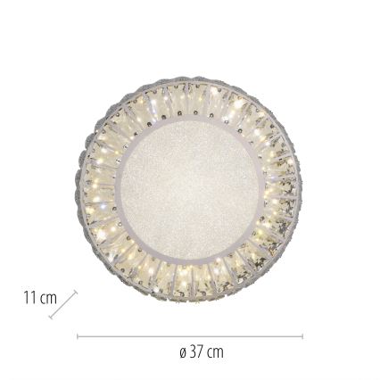 JUST LIGHT. 15221-17 - Plafonieră LED KULUNKA LED/32W/230V, diametru 37 cm, crom lucios