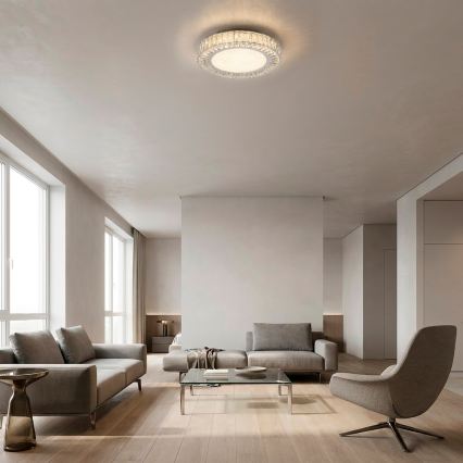 JUST LIGHT. 15222-17 - Plafonieră LED KULUNKA LED/46W/230V Ø 50 cm crom lucios