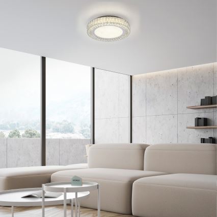 JUST LIGHT. 15222-17 - Plafonieră LED KULUNKA LED/46W/230V Ø 50 cm crom lucios