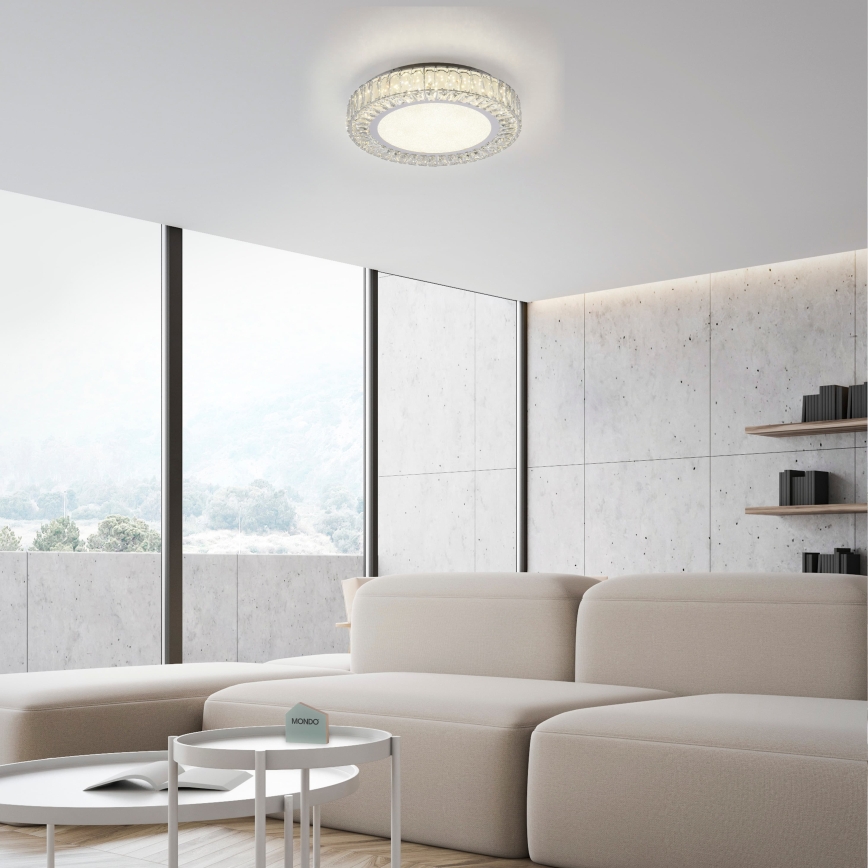 JUST LIGHT. 15222-17 - Plafonieră LED KULUNKA LED/46W/230V Ø 50 cm crom lucios