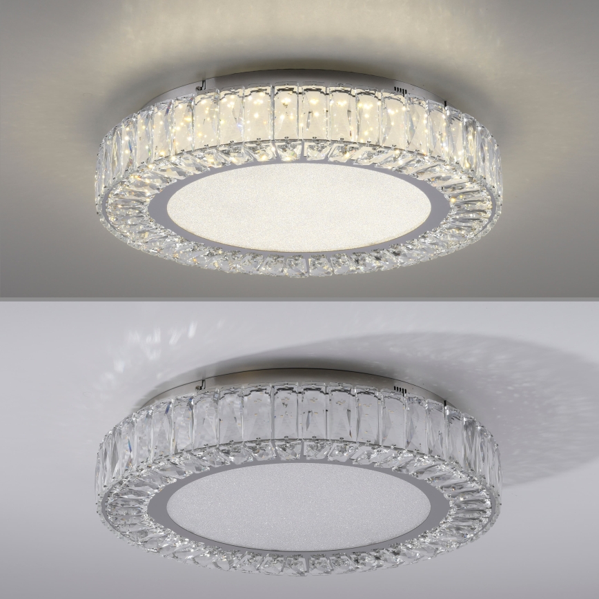 JUST LIGHT. 15222-17 - Plafonieră LED KULUNKA LED/46W/230V Ø 50 cm crom lucios