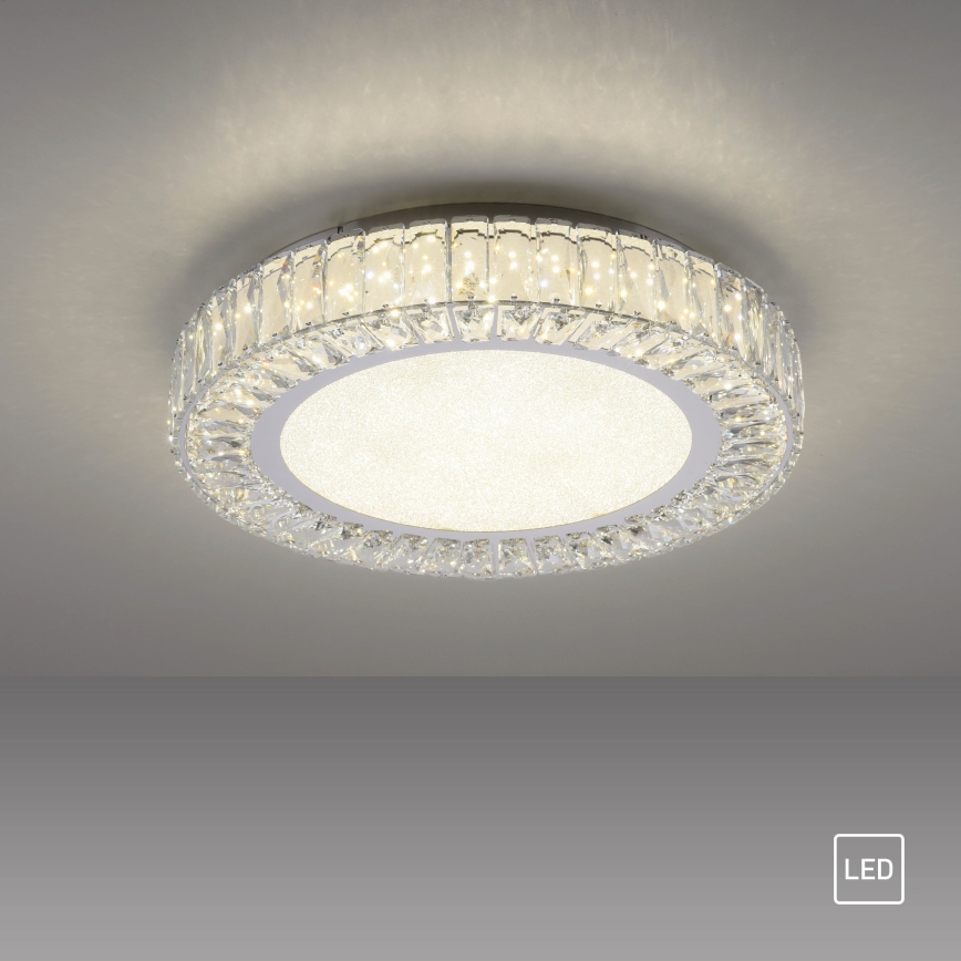 JUST LIGHT. 15222-17 - Plafonieră LED KULUNKA LED/46W/230V Ø 50 cm crom lucios