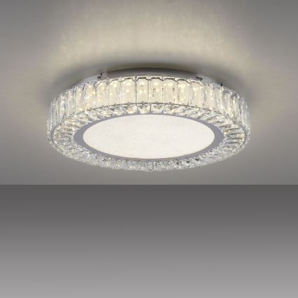 JUST LIGHT. 15222-17 - Plafonieră LED KULUNKA LED/46W/230V Ø 50 cm crom lucios