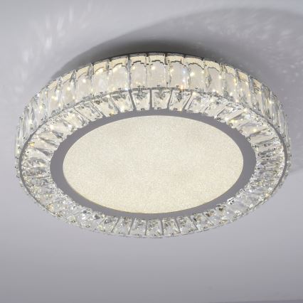 JUST LIGHT. 15222-17 - Plafonieră LED KULUNKA LED/46W/230V Ø 50 cm crom lucios
