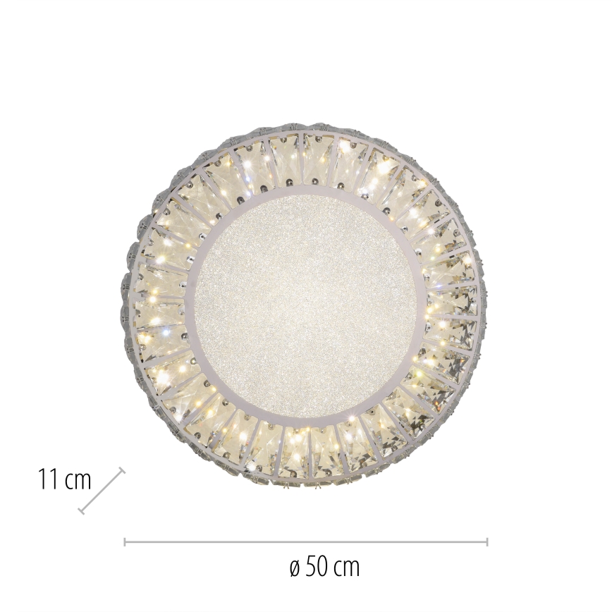 JUST LIGHT. 15222-17 - Plafonieră LED KULUNKA LED/46W/230V Ø 50 cm crom lucios