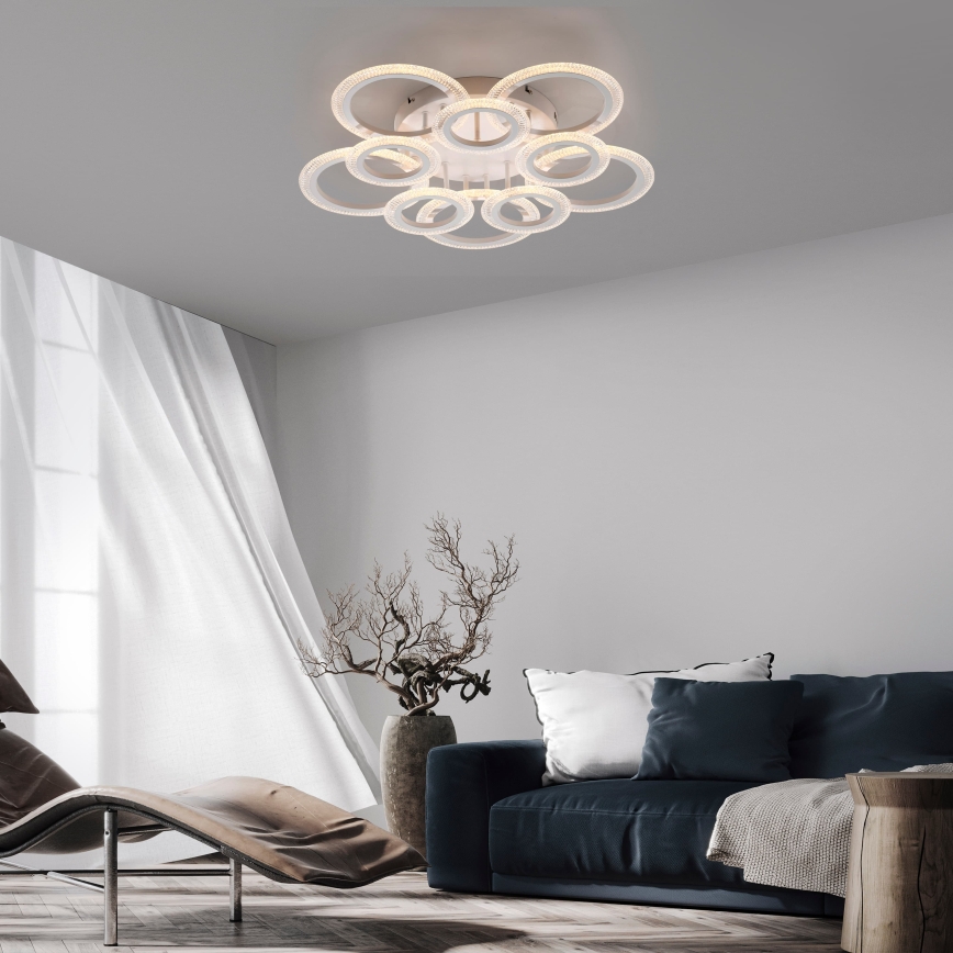 JUST LIGHT. 15268-16 - Plafonieră LED CRYSTALLO LED/48,5W/230V Ø 68,6 cm albă