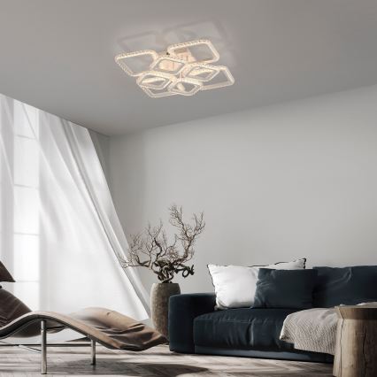 JUST LIGHT. 15269-16 - Plafonieră LED CRYSTALLO LED/43,5W/230V 49x49 cm albă