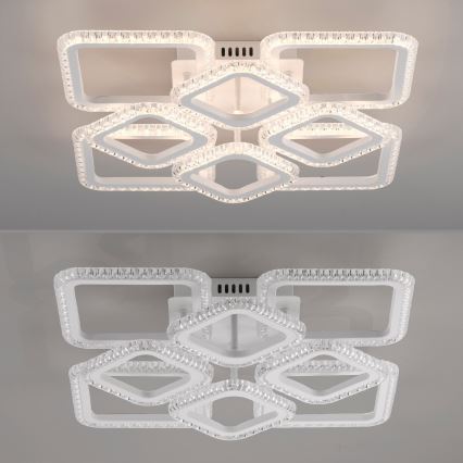 JUST LIGHT. 15269-16 - Plafonieră LED CRYSTALLO LED/43,5W/230V 49x49 cm albă