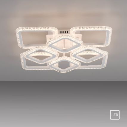 JUST LIGHT. 15269-16 - Plafonieră LED CRYSTALLO LED/43,5W/230V 49x49 cm albă
