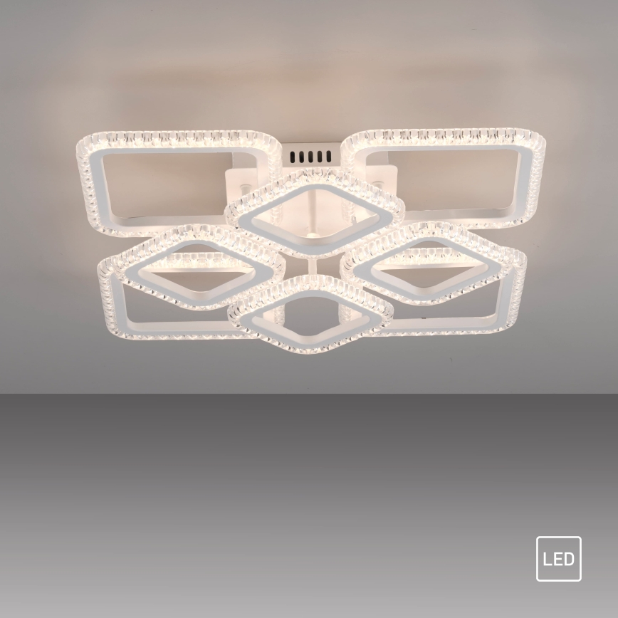 JUST LIGHT. 15269-16 - Plafonieră LED CRYSTALLO LED/43,5W/230V 49x49 cm albă