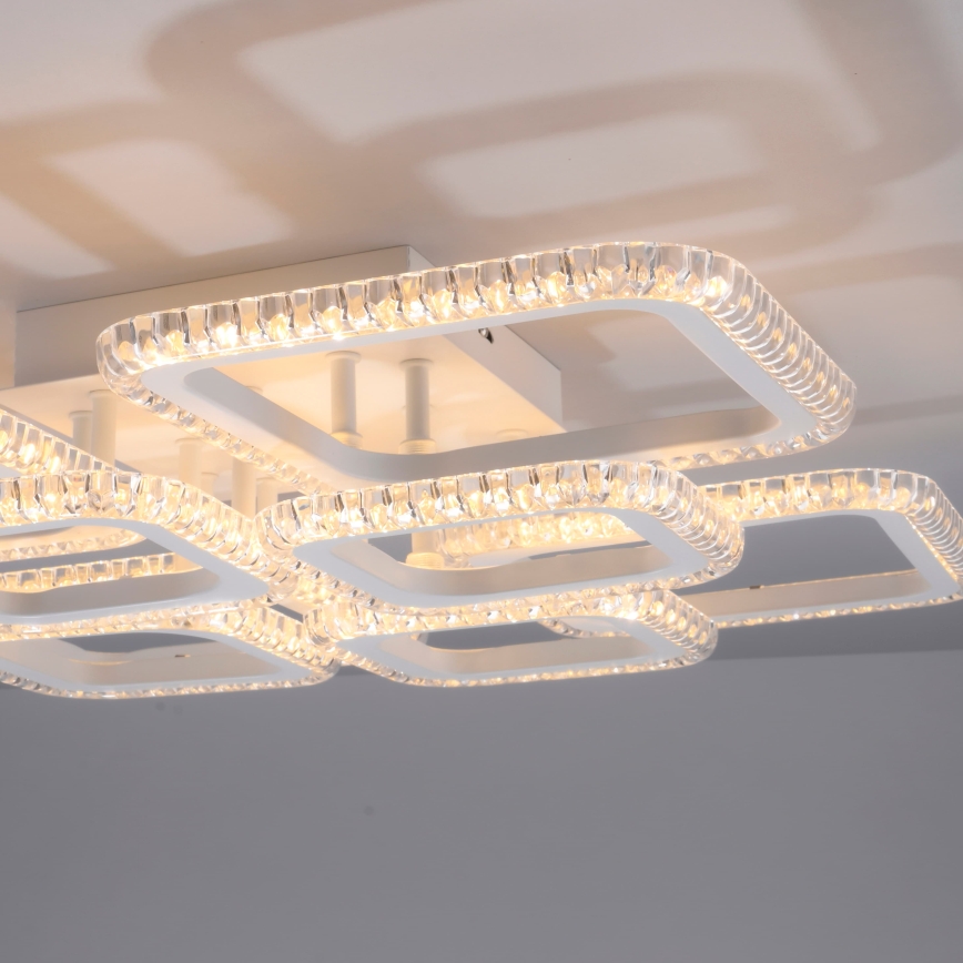 JUST LIGHT. 15269-16 - Plafonieră LED CRYSTALLO LED/43,5W/230V 49x49 cm albă