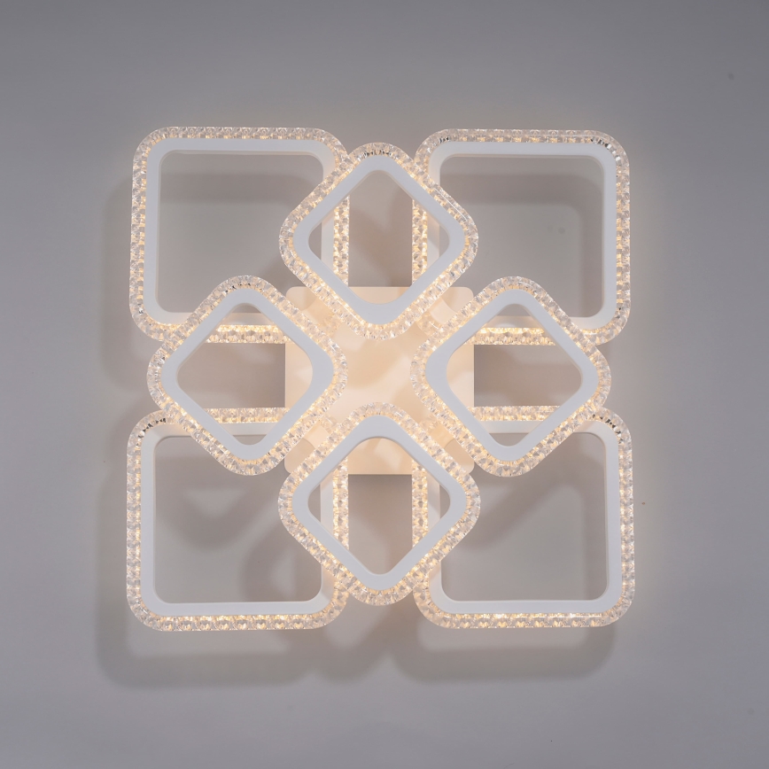 JUST LIGHT. 15269-16 - Plafonieră LED CRYSTALLO LED/43,5W/230V 49x49 cm albă