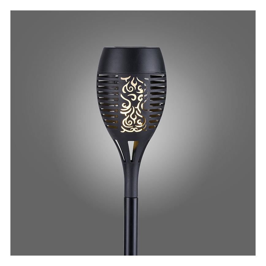 JUST LIGHT. 19106-18-3 - SET 3x LED Lampă solară FACKEL LED/0,24W/1,2V 200 mAh IP44 negru