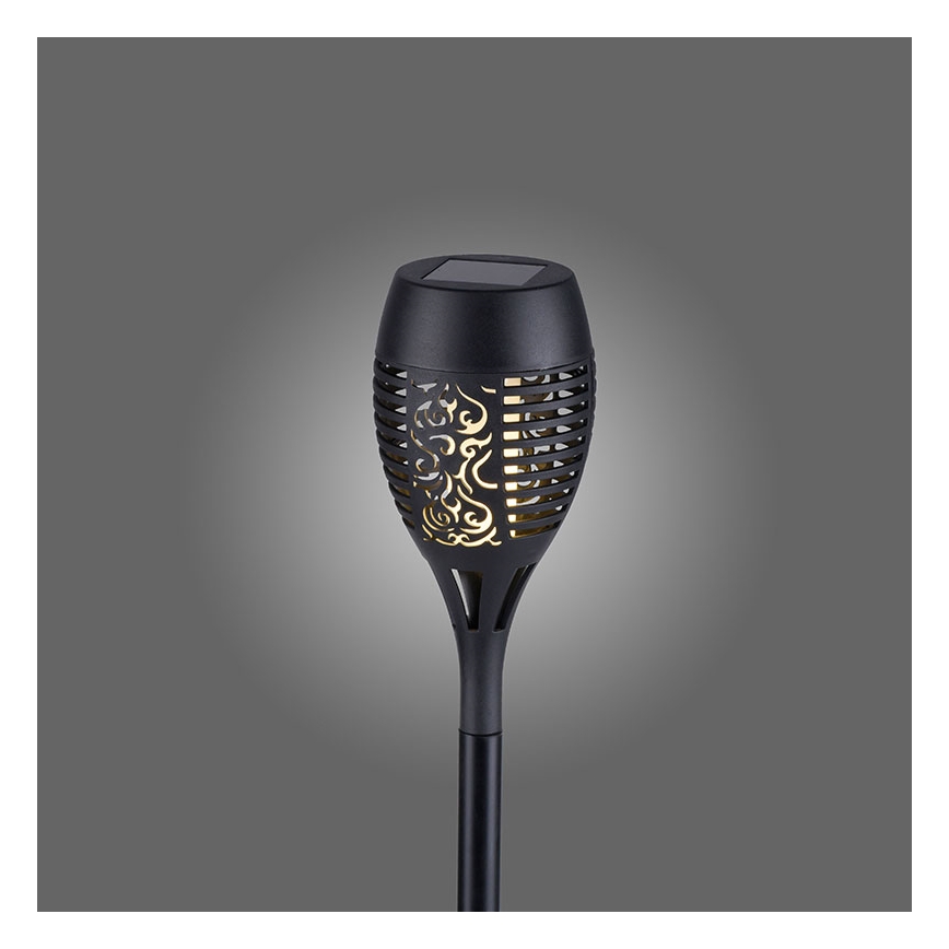 JUST LIGHT. 19106-18-3 - SET 3x LED Lampă solară FACKEL LED/0,24W/1,2V 200 mAh IP44 negru