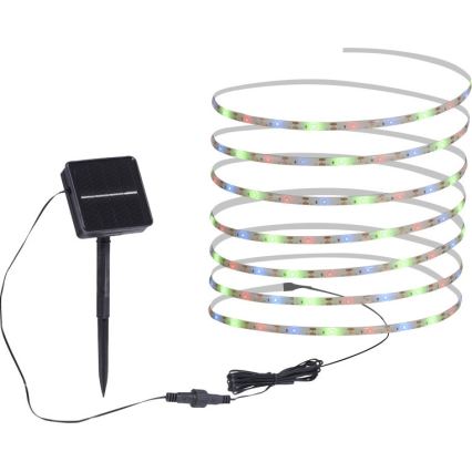 JUST LIGHT. 19971-18 - Bandă LED RGB solară TEANIA LED/3,7V 5 m 1200 mAh IP44 negru