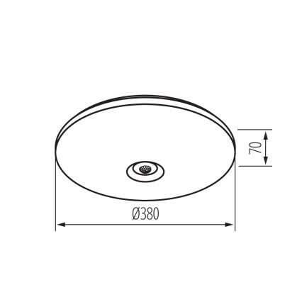 Plafonieră LED FOGLER cu senzor de mișcare și de amurg, 24 W, 230 V, Ø 38 cm