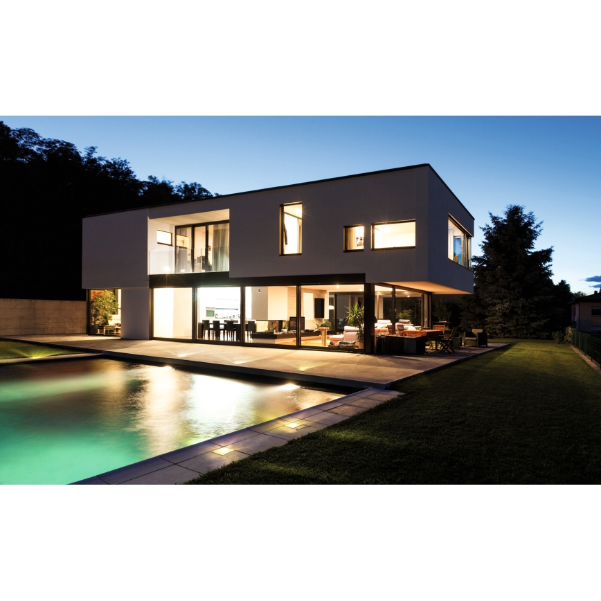 Corp LED îngropat pentru exterior GORDO, 1W/230V, 9,5x9,5 cm, IP67, inox